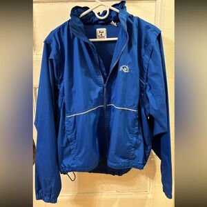 Best of Times blue windbreaker with silver accents size Large